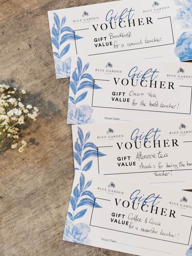 Blue Garden Cafe Gift Vouchers